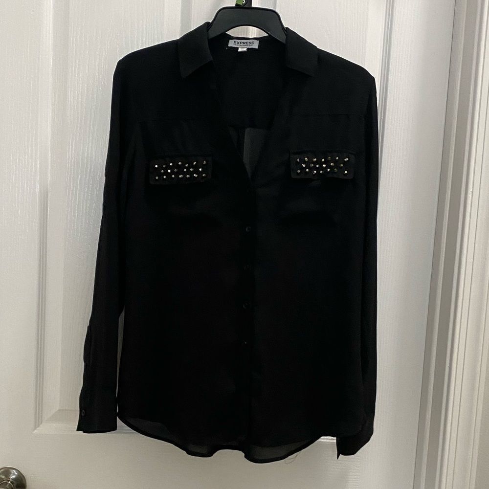 Express Button Down Blouse Size Small - image 1